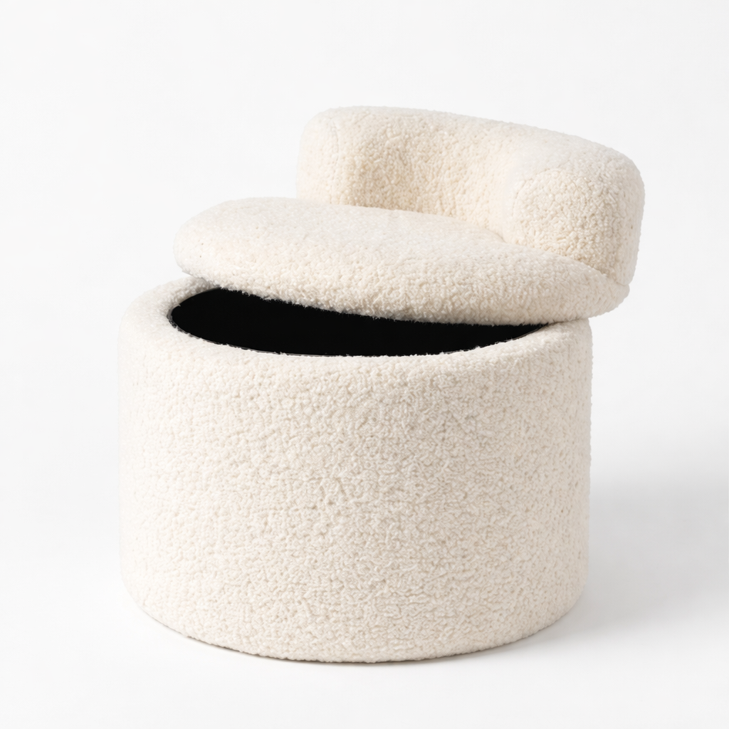 Jiggle & Giggle Bouclé Kids Storage Chair