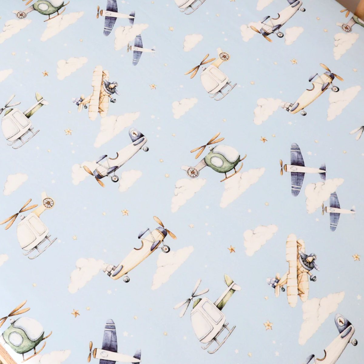 Taking Flight Organic Fitted Cot Sheet