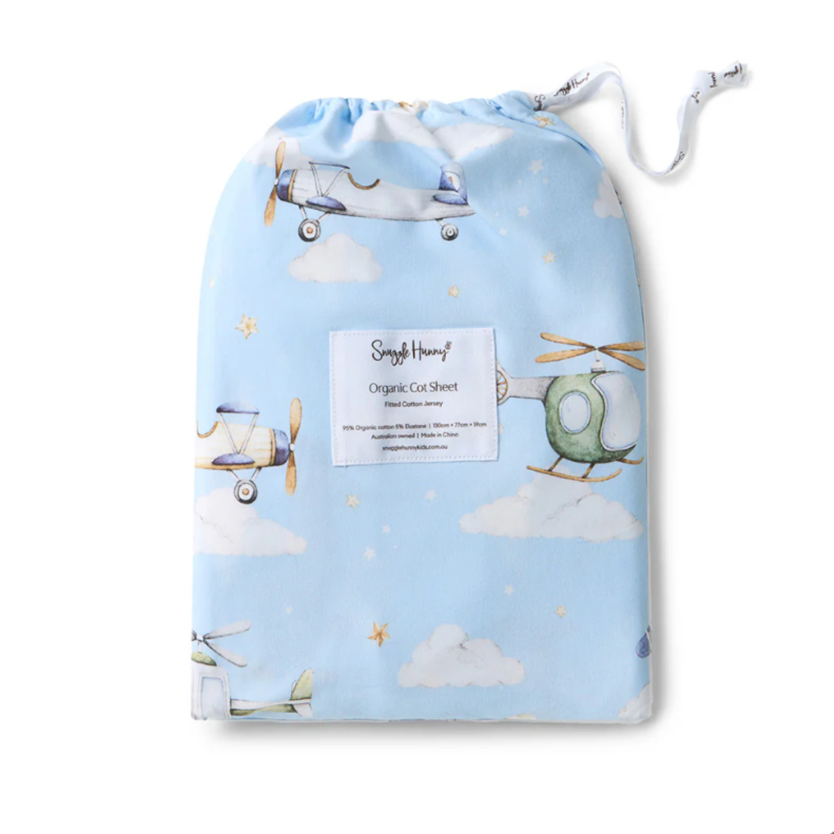 Taking Flight Organic Fitted Cot Sheet