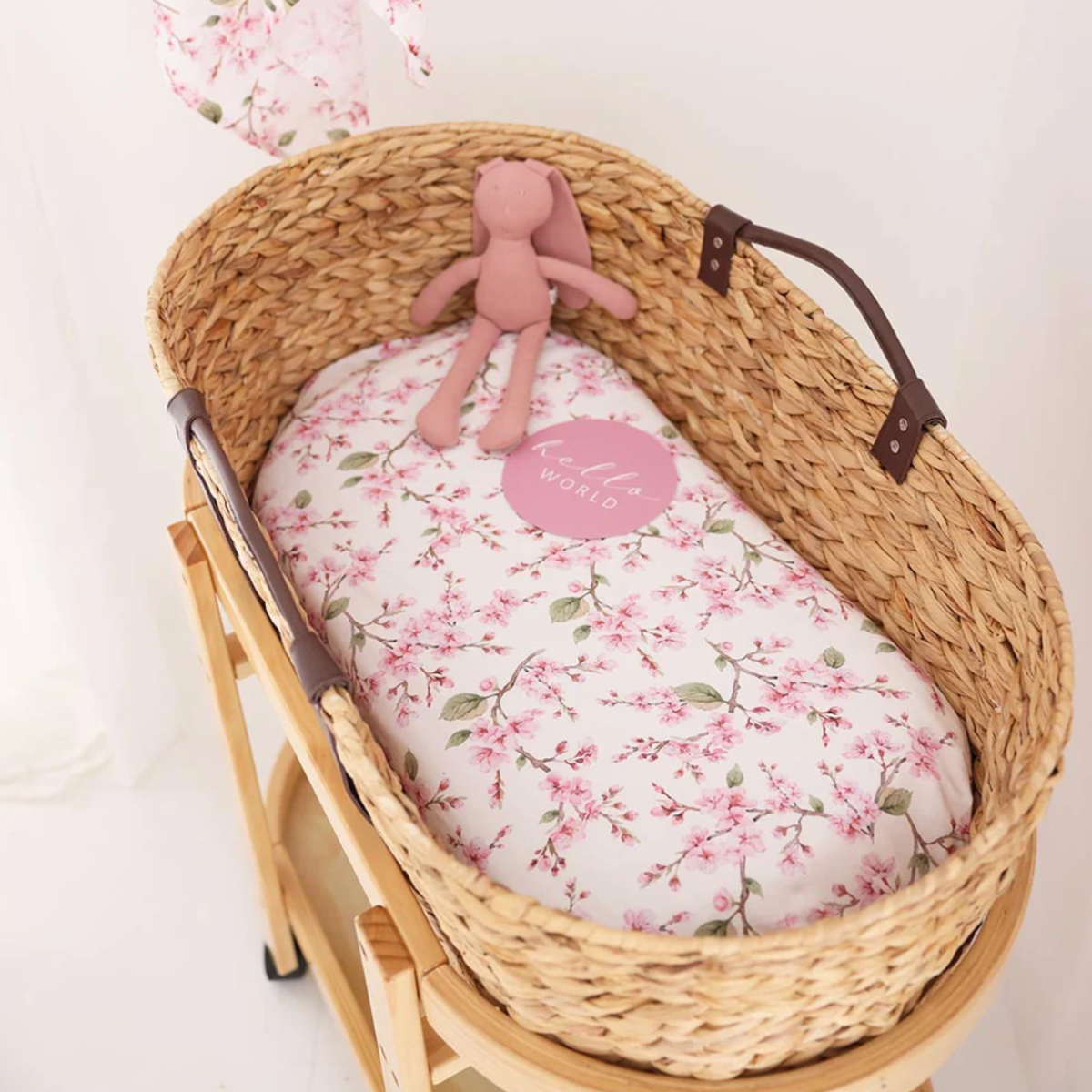 Cherry Blossom Organic Bassinet Sheet / Change Pad Cover