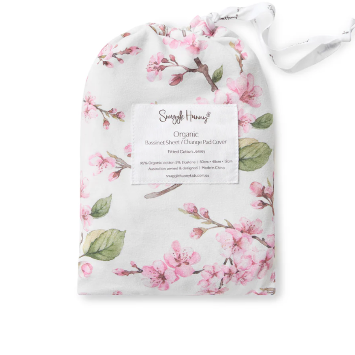Cherry Blossom Organic Bassinet Sheet / Change Pad Cover