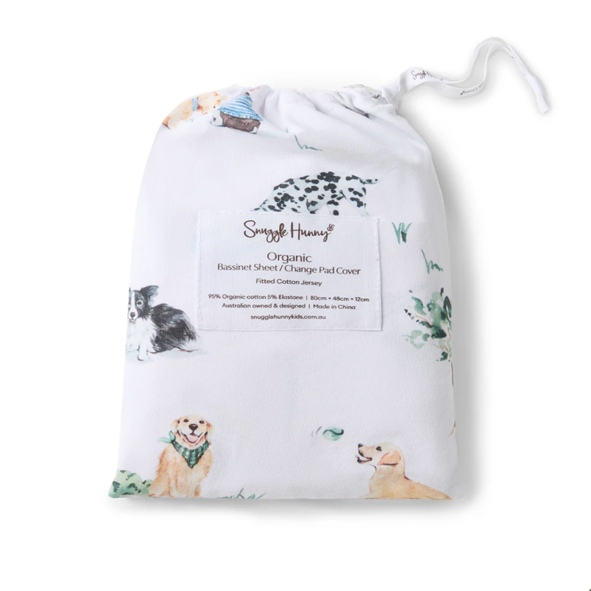 Dog Park Organic Bassinet Sheet /Change Pad Cover