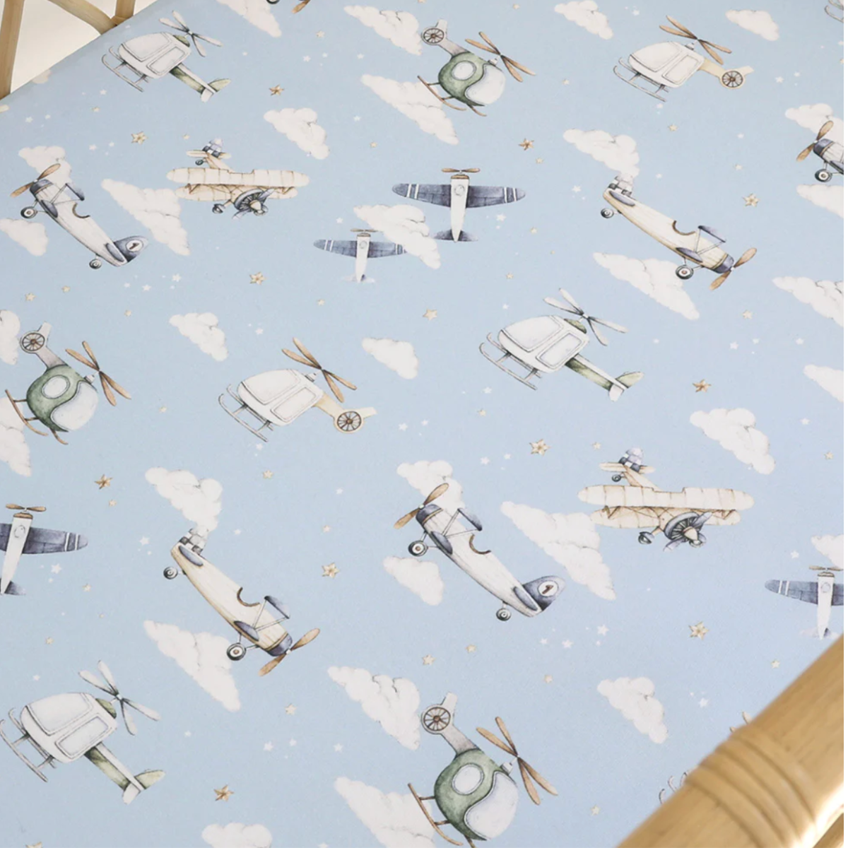 Taking Flight Organic Bassinet Sheet /Change Pad Cover