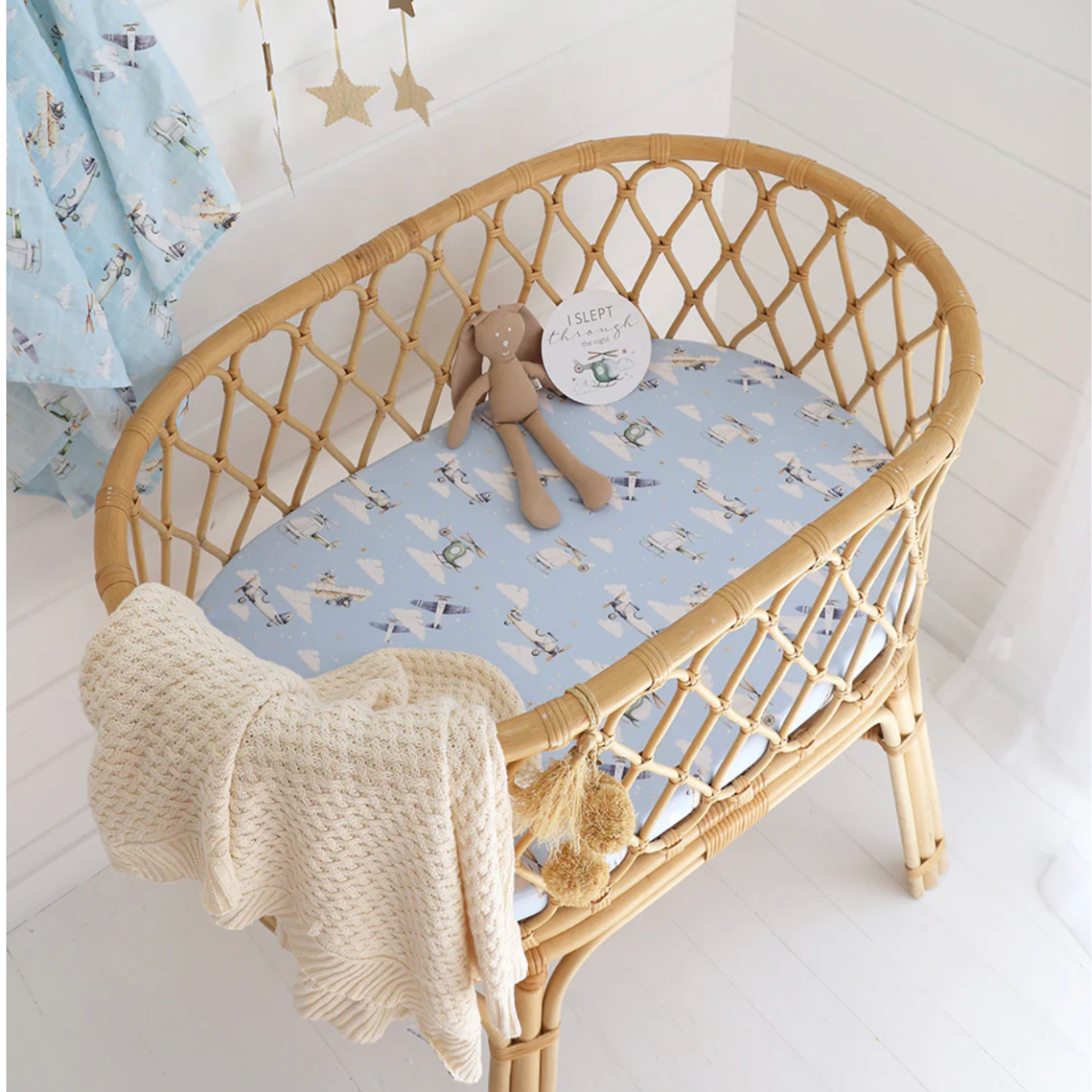 Taking Flight Organic Bassinet Sheet /Change Pad Cover