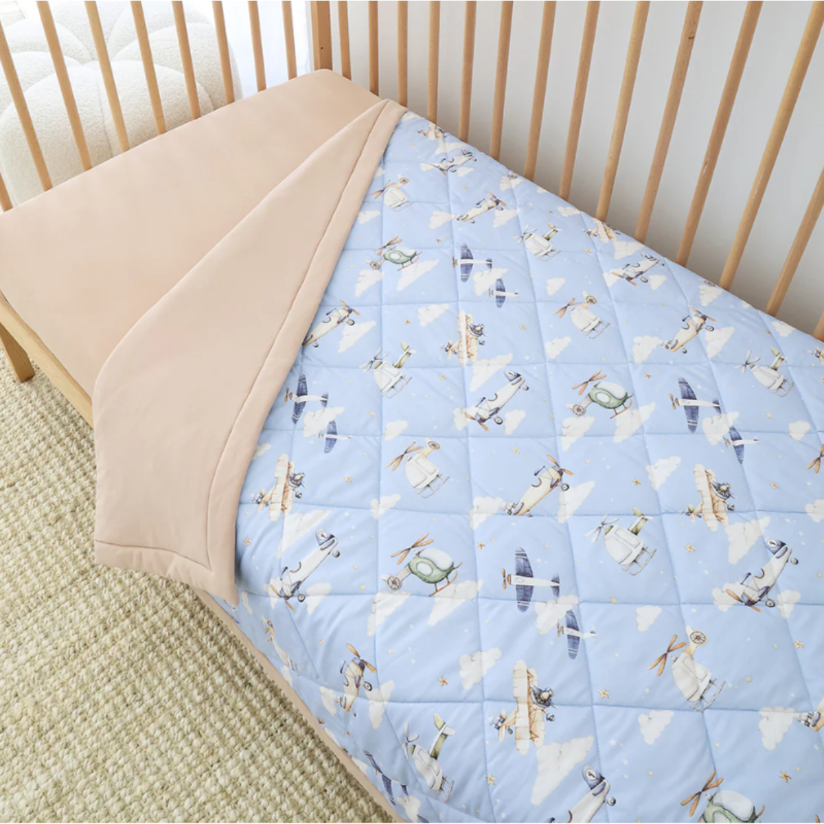 Taking Flight Organic Cotton Cot Comforter