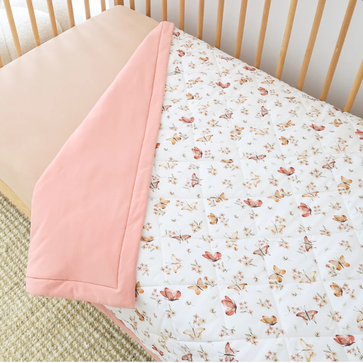 Butterfly Organic Cotton Cot Comforter
