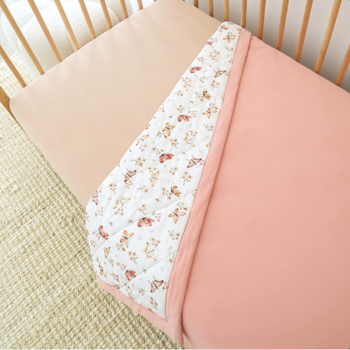 Butterfly Organic Cotton Cot Comforter