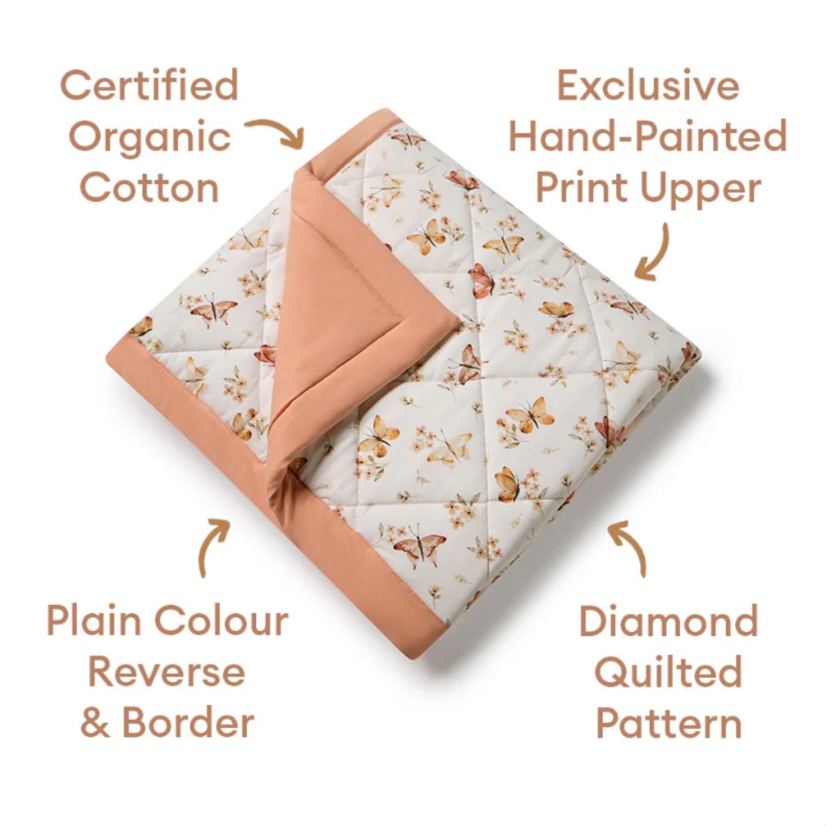 Butterfly Organic Cotton Cot Comforter