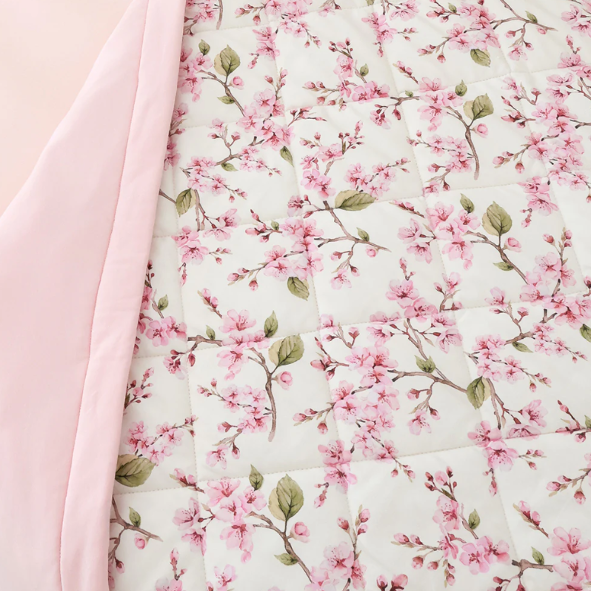 Cherry Blossom Organic Cotton Cot Comforter