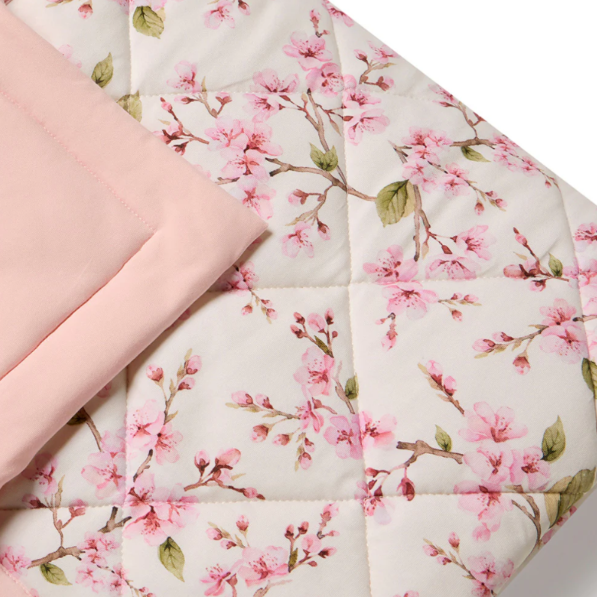 Cherry Blossom Organic Cotton Cot Comforter