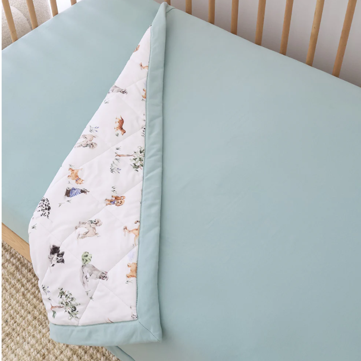 Dog Park Organic Cotton Cot Comforter