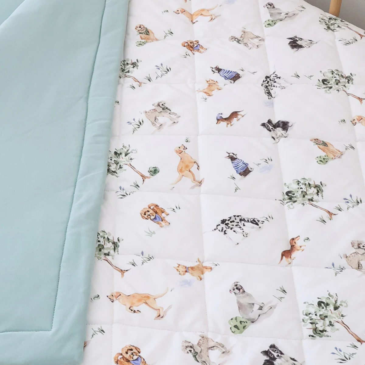 Dog Park Organic Cotton Cot Comforter