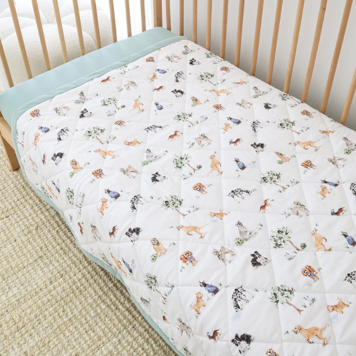 Dog Park Organic Cotton Cot Comforter