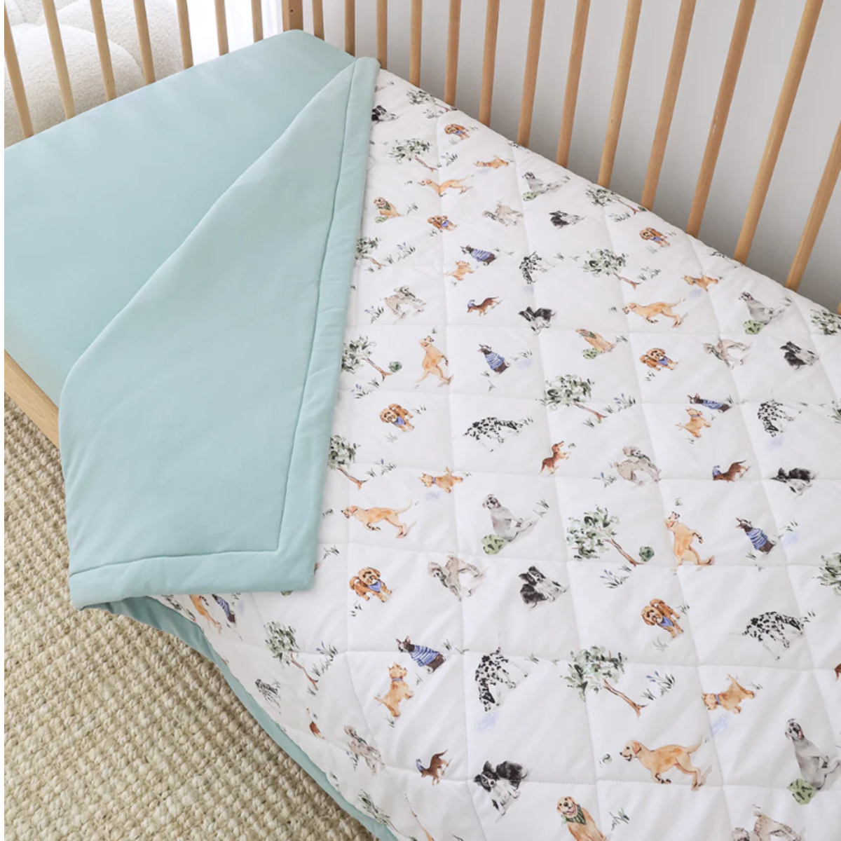 Dog Park Organic Cotton Cot Comforter
