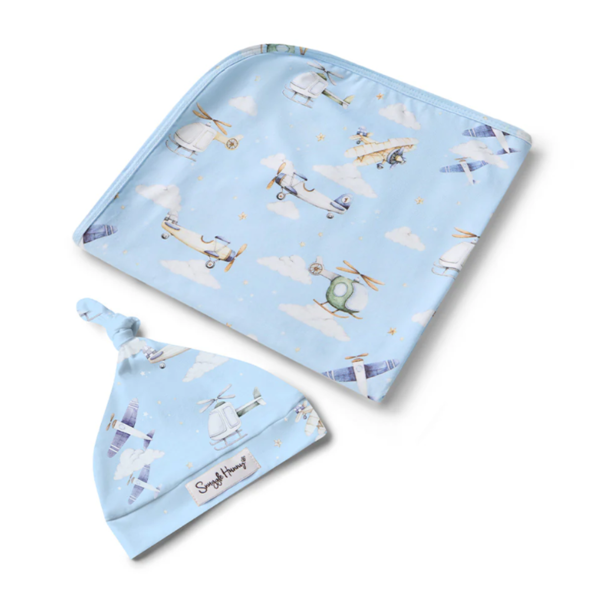 Taking Flight Organic Jersey Wrap & Beanie Set