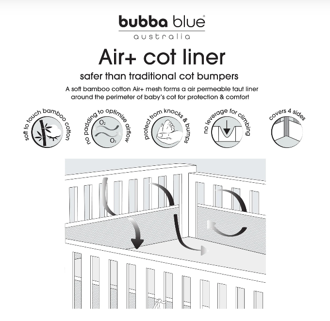 Bubba Blue Nordic Air+ Cot Liner