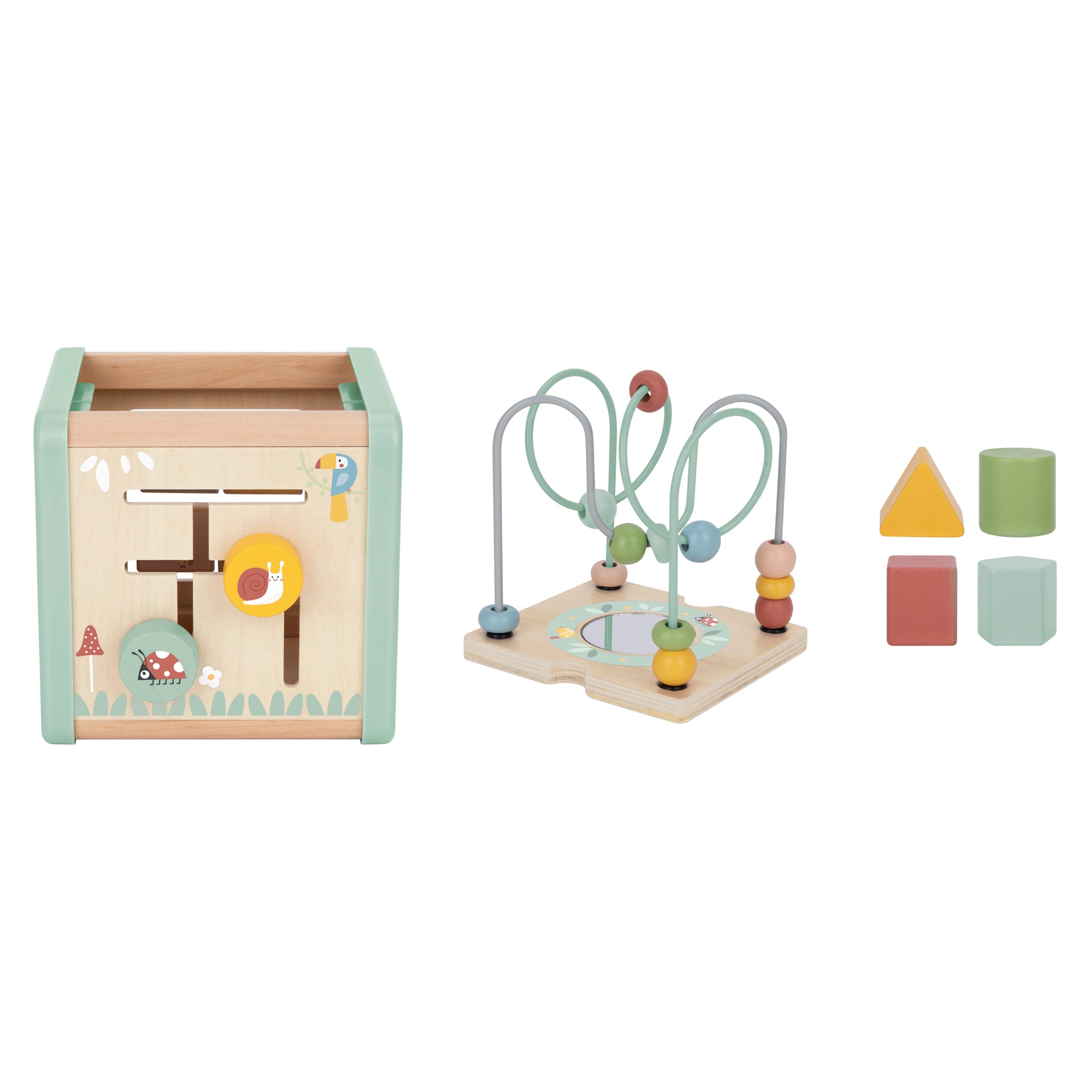 Tooky Toy Play Cube | 5-in-1 Wooden Multi-Activity Cube for Toddlers