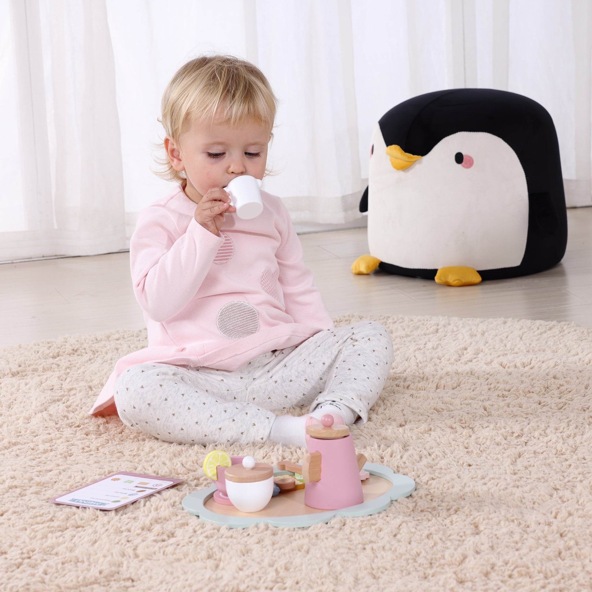 Tooky Wooden Toy Tea Set for Kids | Pretend Play Tea Time Set