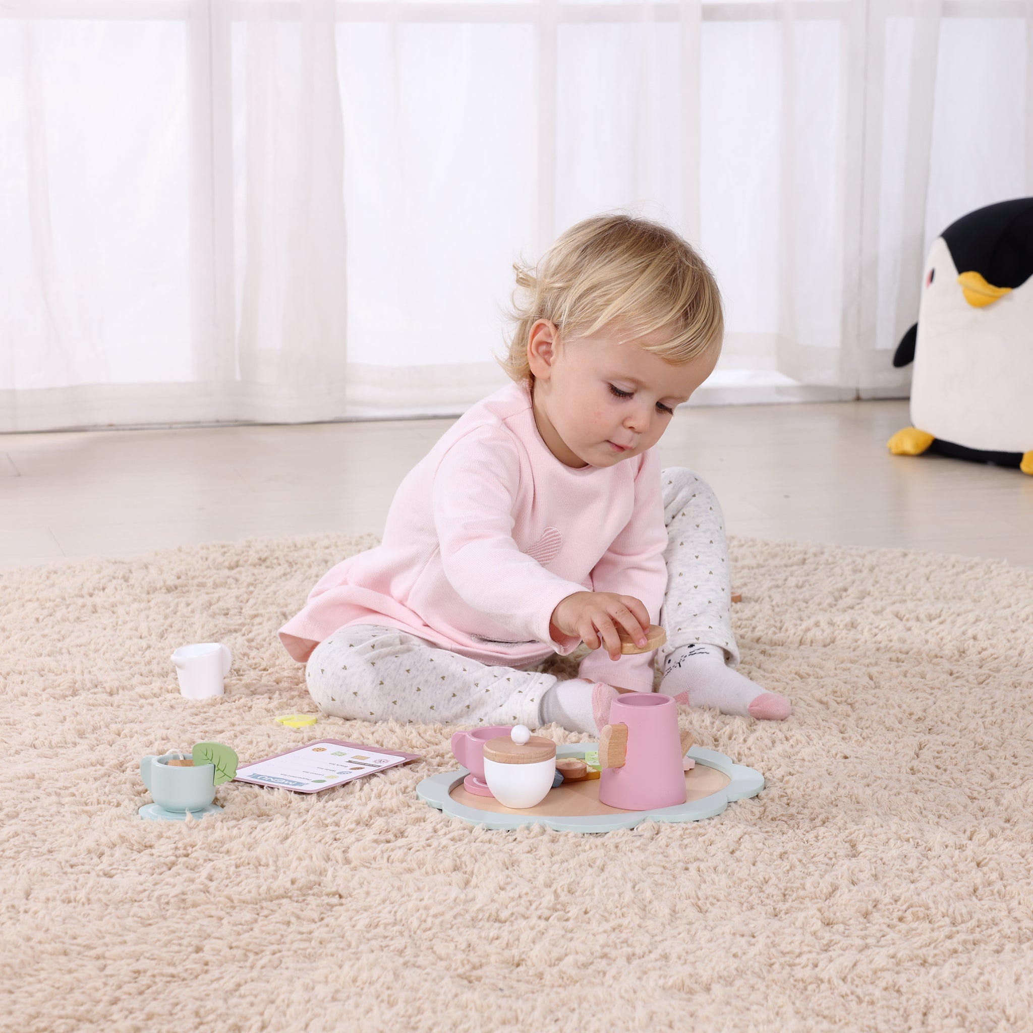 Tooky Wooden Toy Tea Set for Kids | Pretend Play Tea Time Set