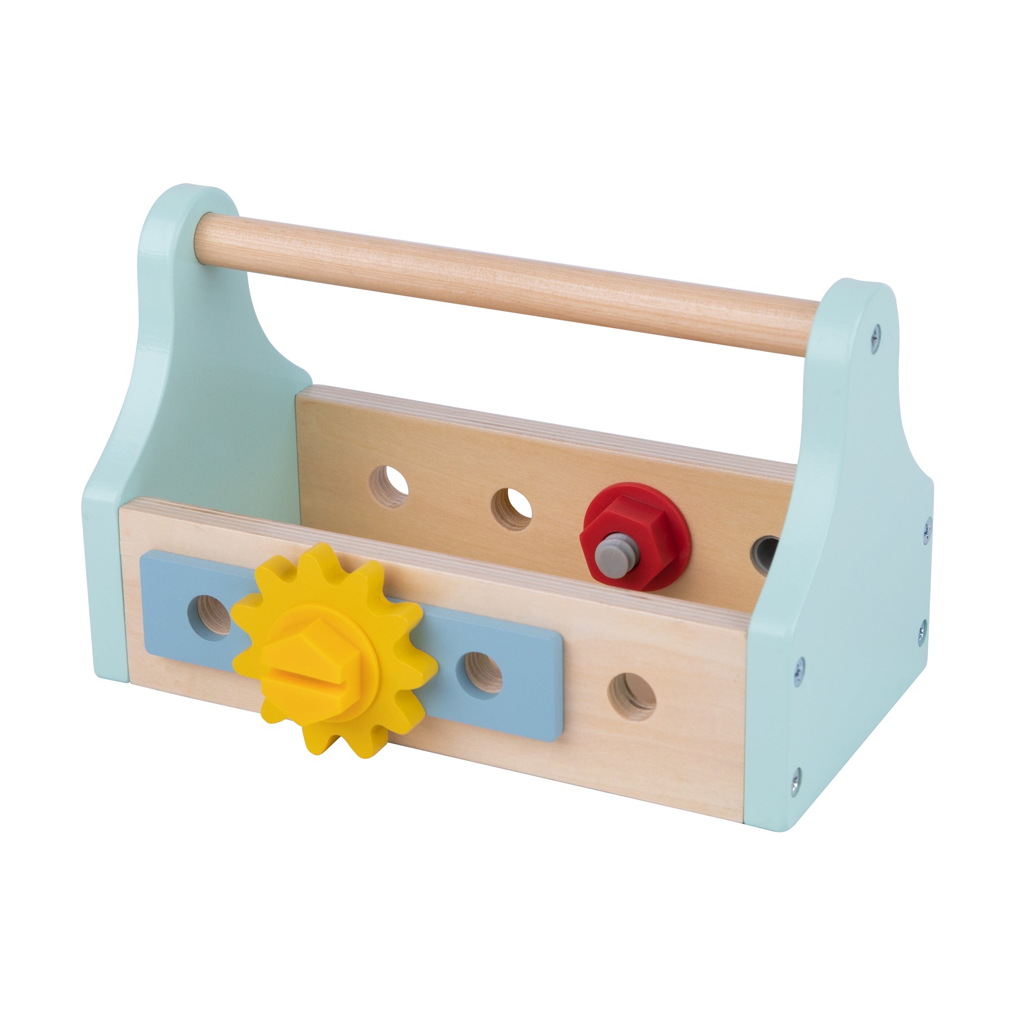 Tooky Toy Wooden Tool Box Set | Builder Playset for Kids