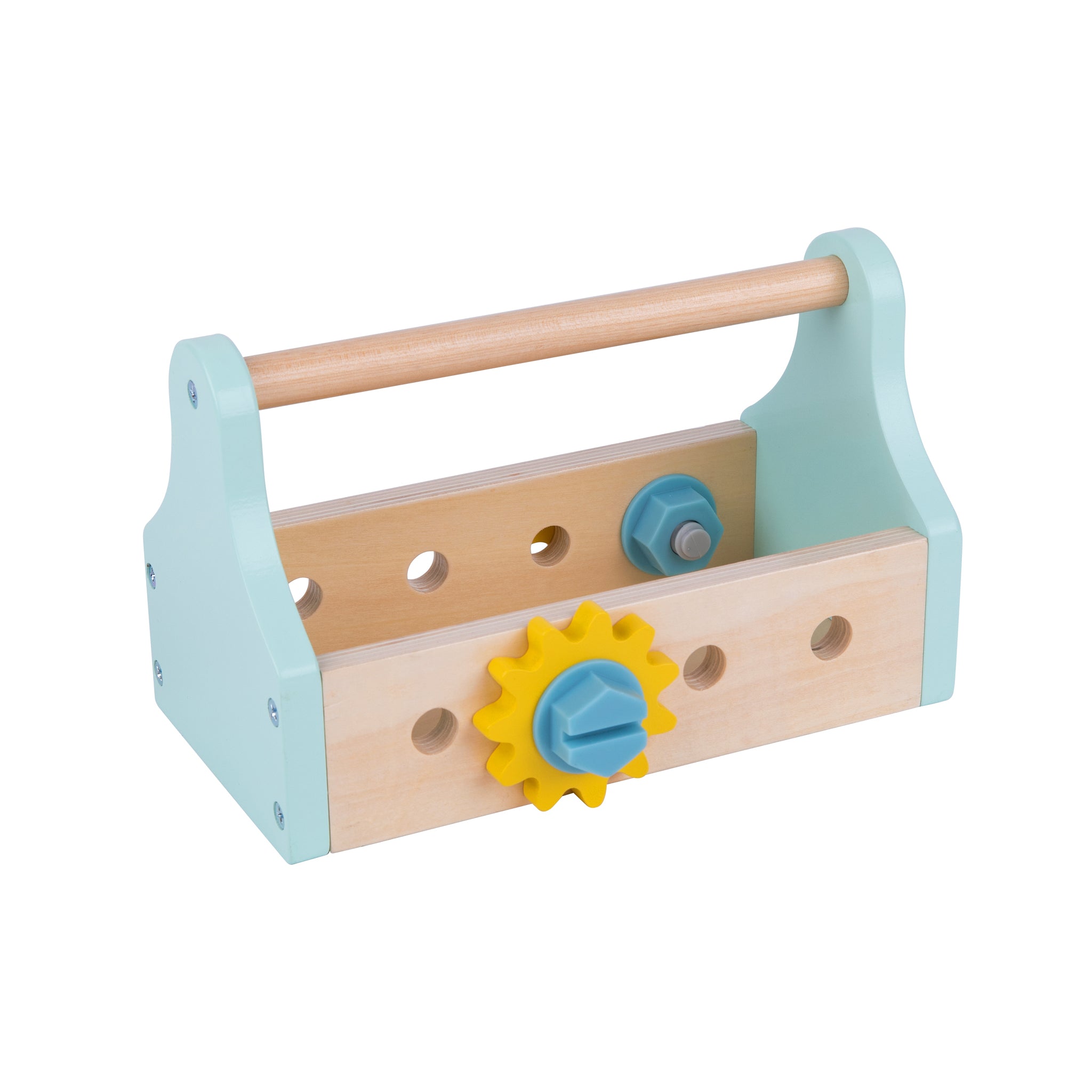 Tooky Toy Wooden Tool Box Set | Builder Playset for Kids