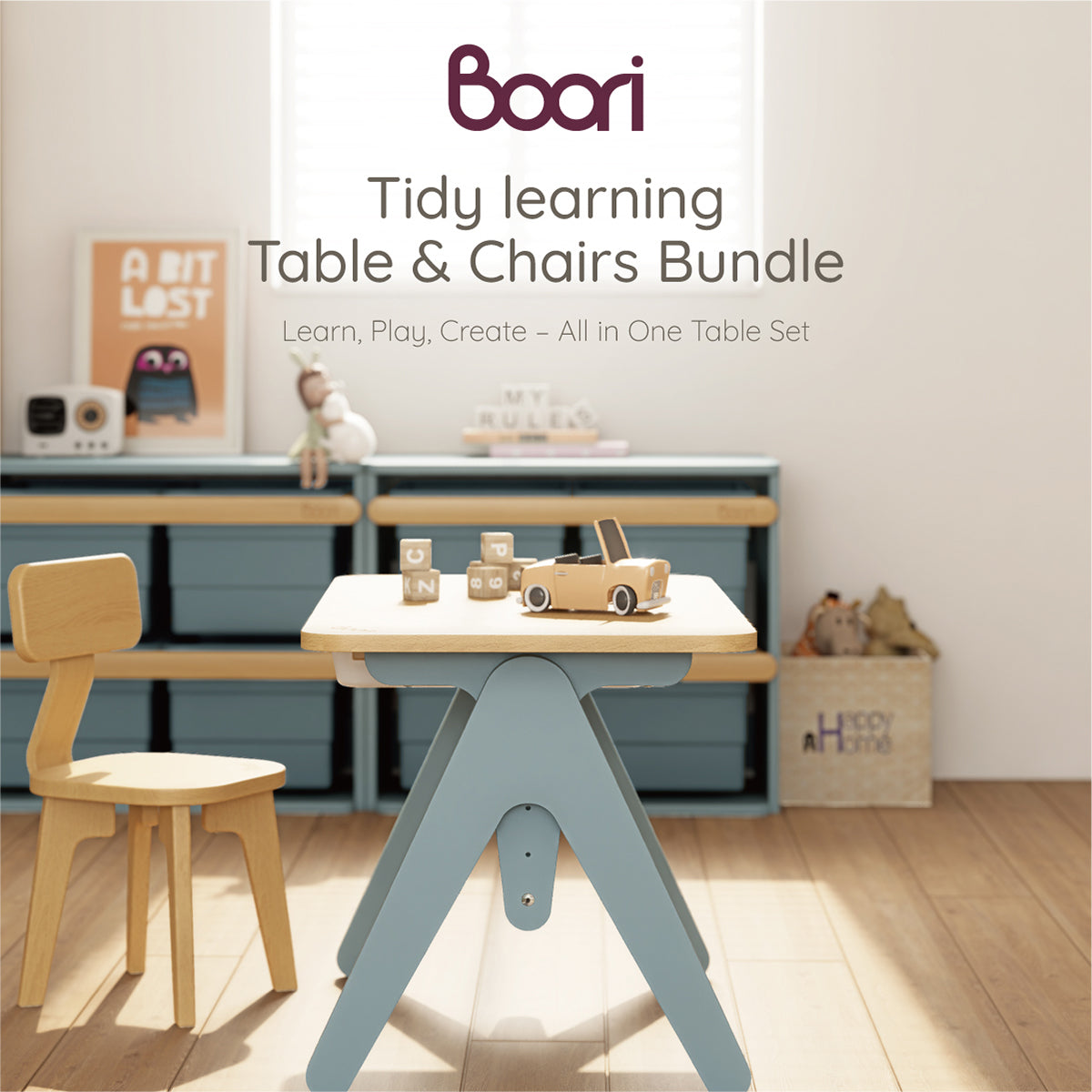 Tidy Learning Table & 2 Chairs Bundle