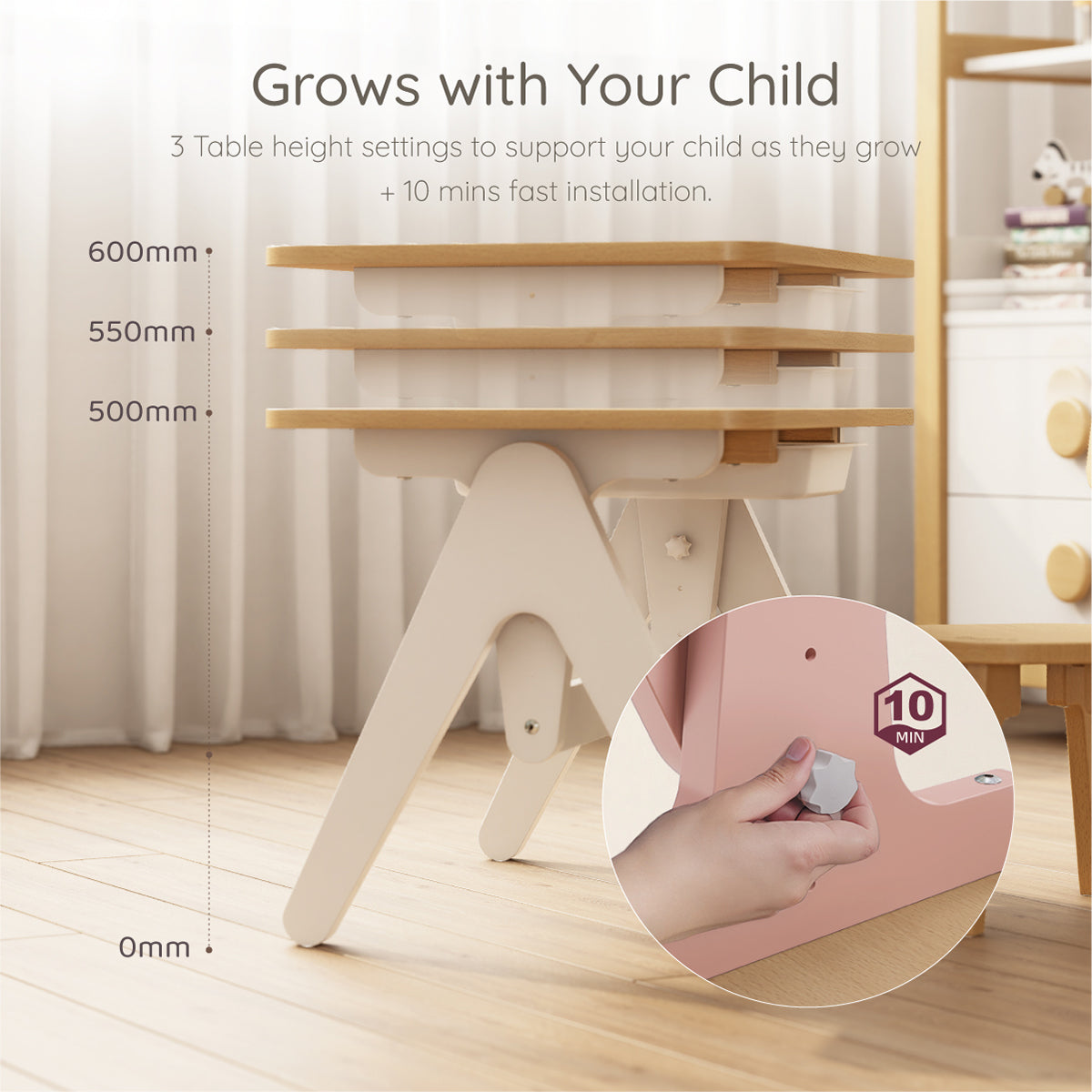 Tidy Learning Table & 2 Chairs Bundle