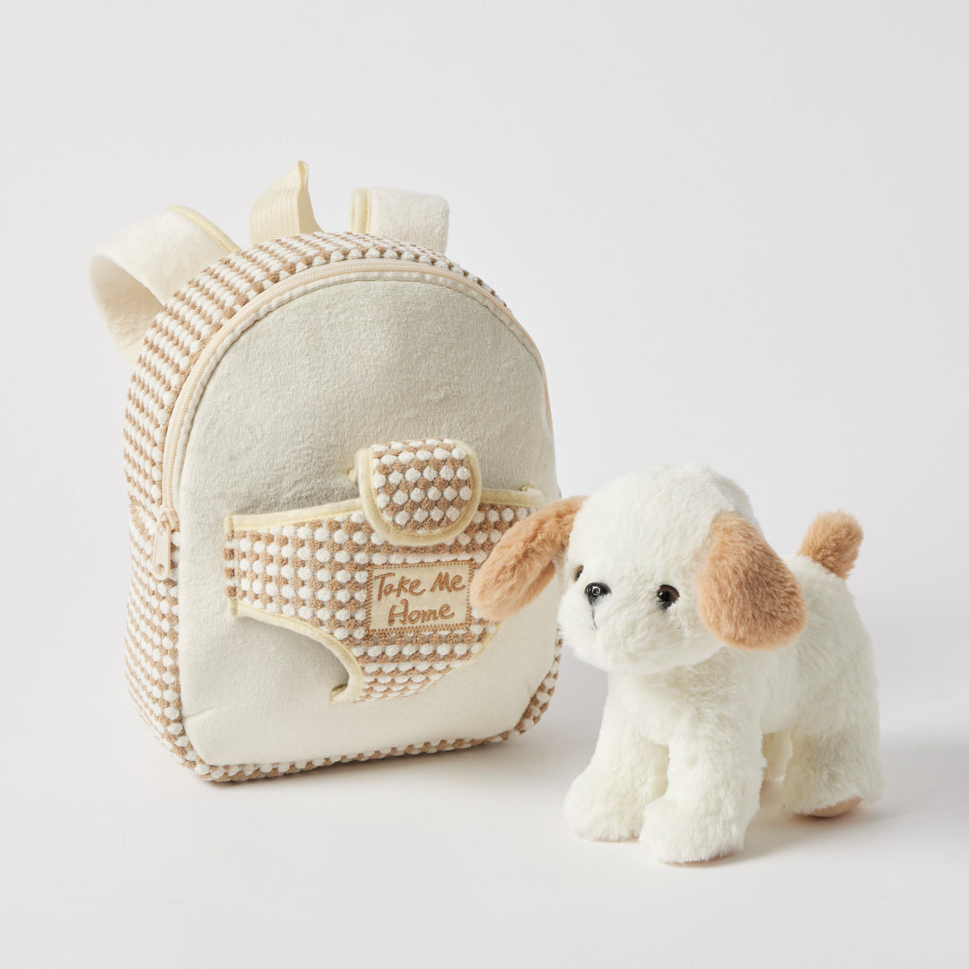 Jiggle & Giggle Plush Puppy Take-Me-Home Backpack