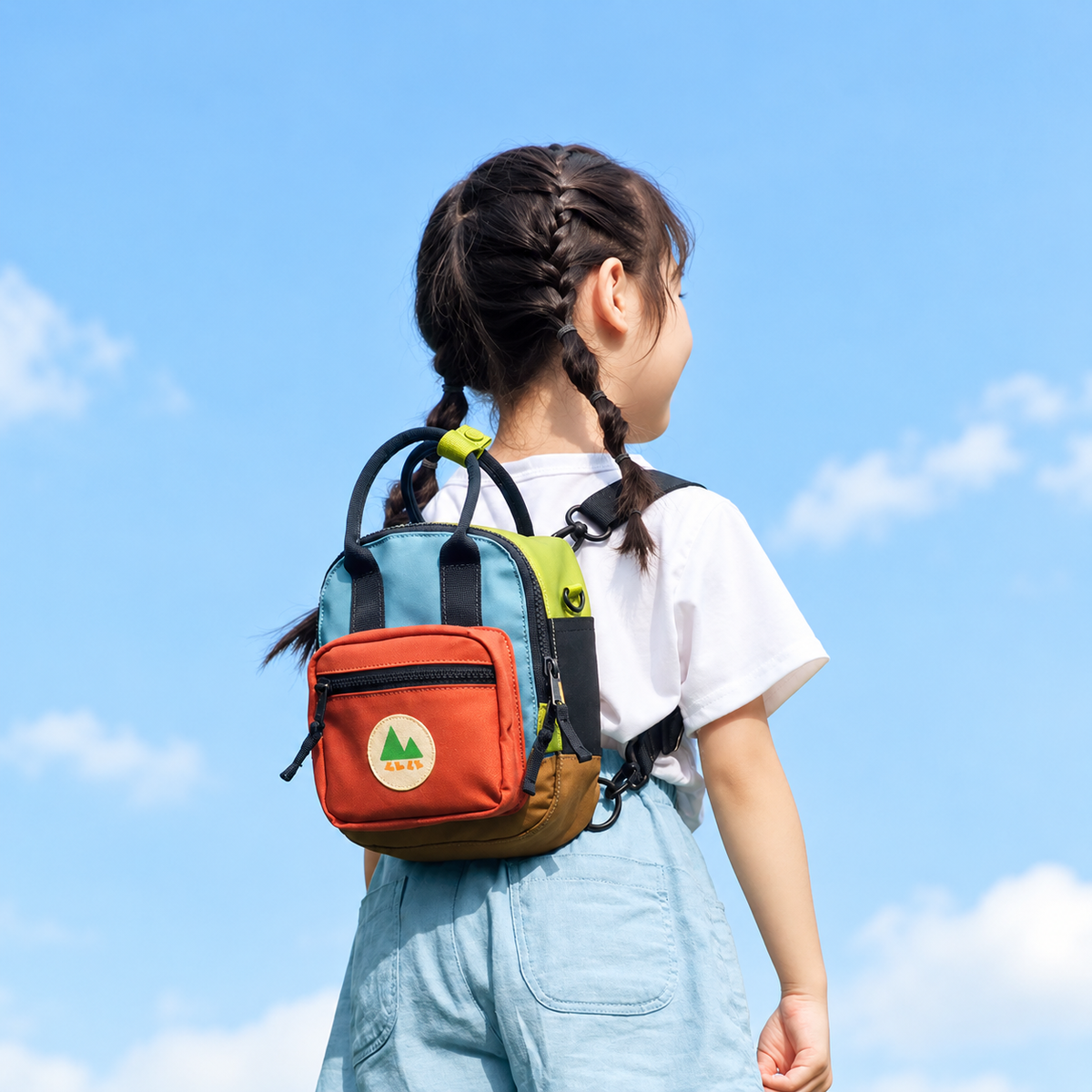 Classic Mini Bag – Orange Red & Blue