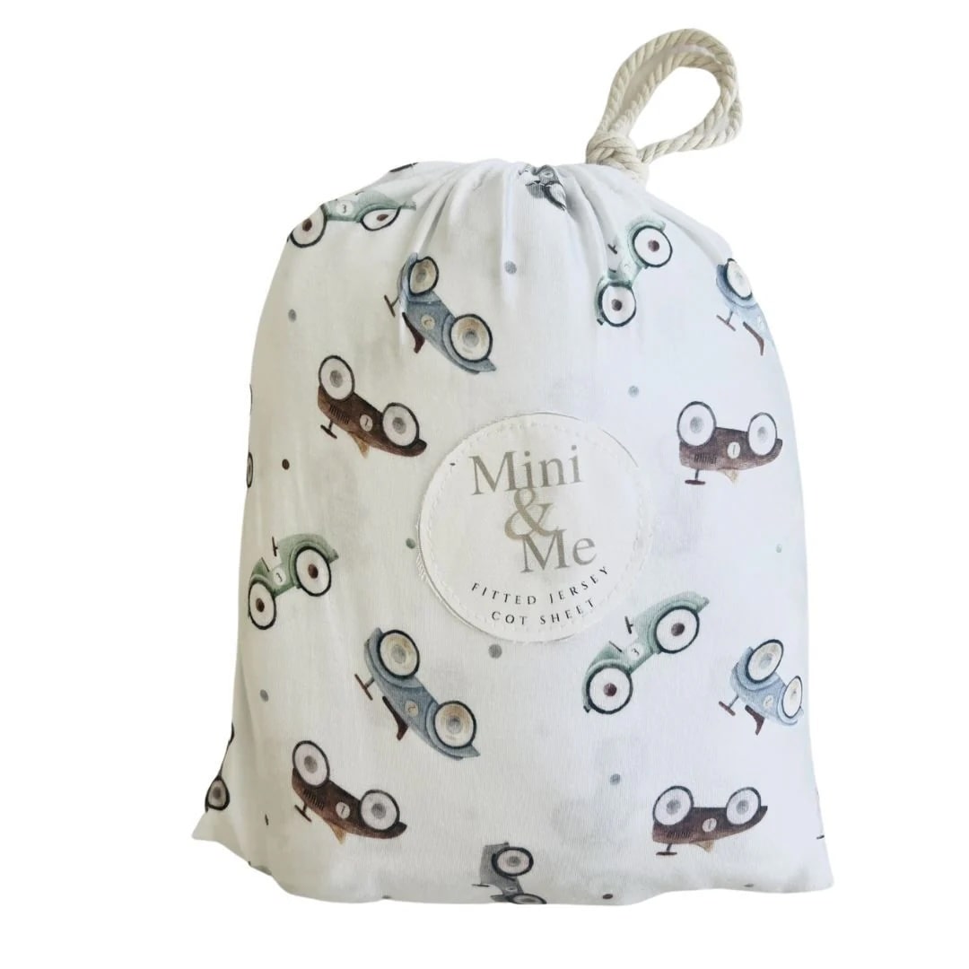 Cuddle Bug Cot Fitted Sheet 132 x 70cm - Cars