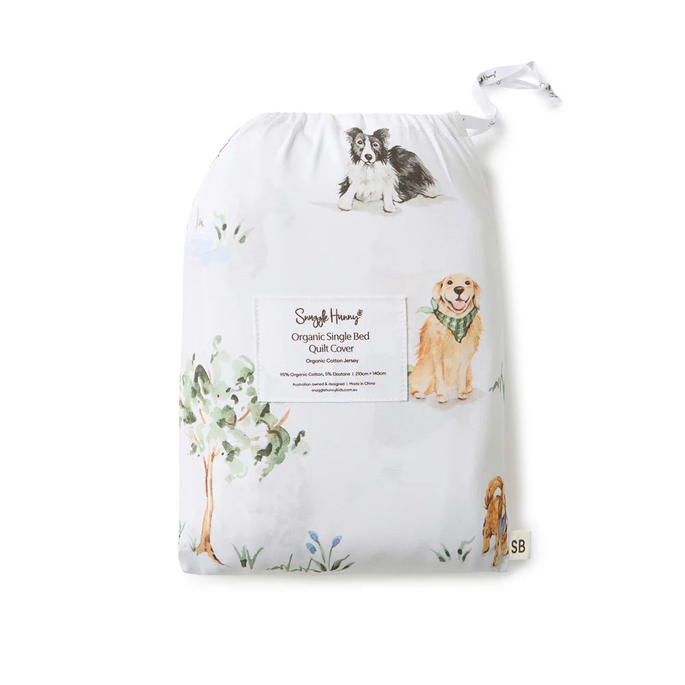 Snuggle Hunny Single Quilt Cover - Dog Park