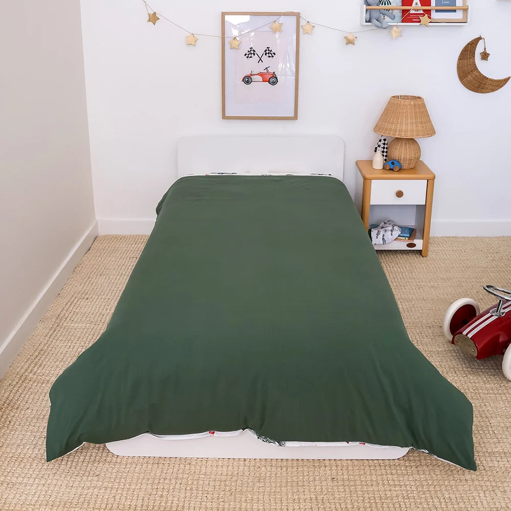 Little Racers Organic Cotton Double Quilt Cover