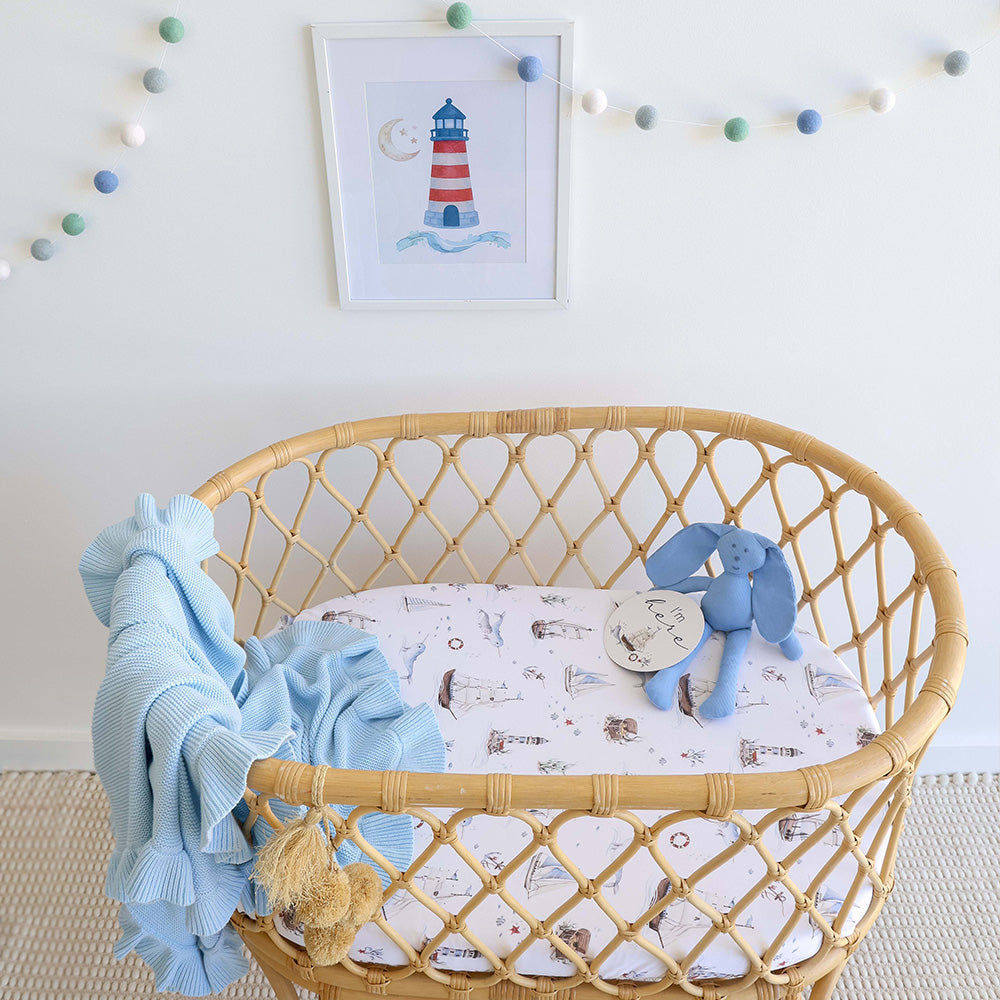 Snuggle Hunny Bassinet Sheet - Set Sail