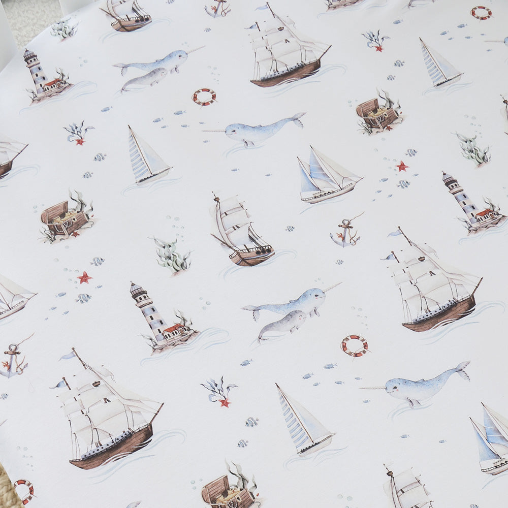 Snuggle Hunny Cot Fitted Sheet – Set Sail