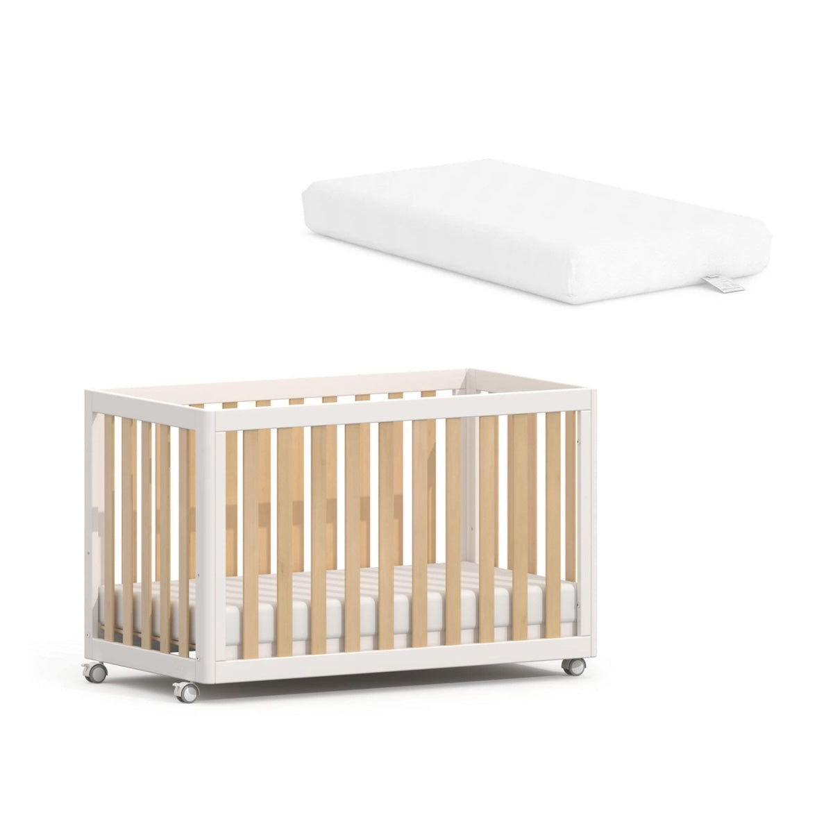 Turin Compact Baby Cot with Foam Mattress