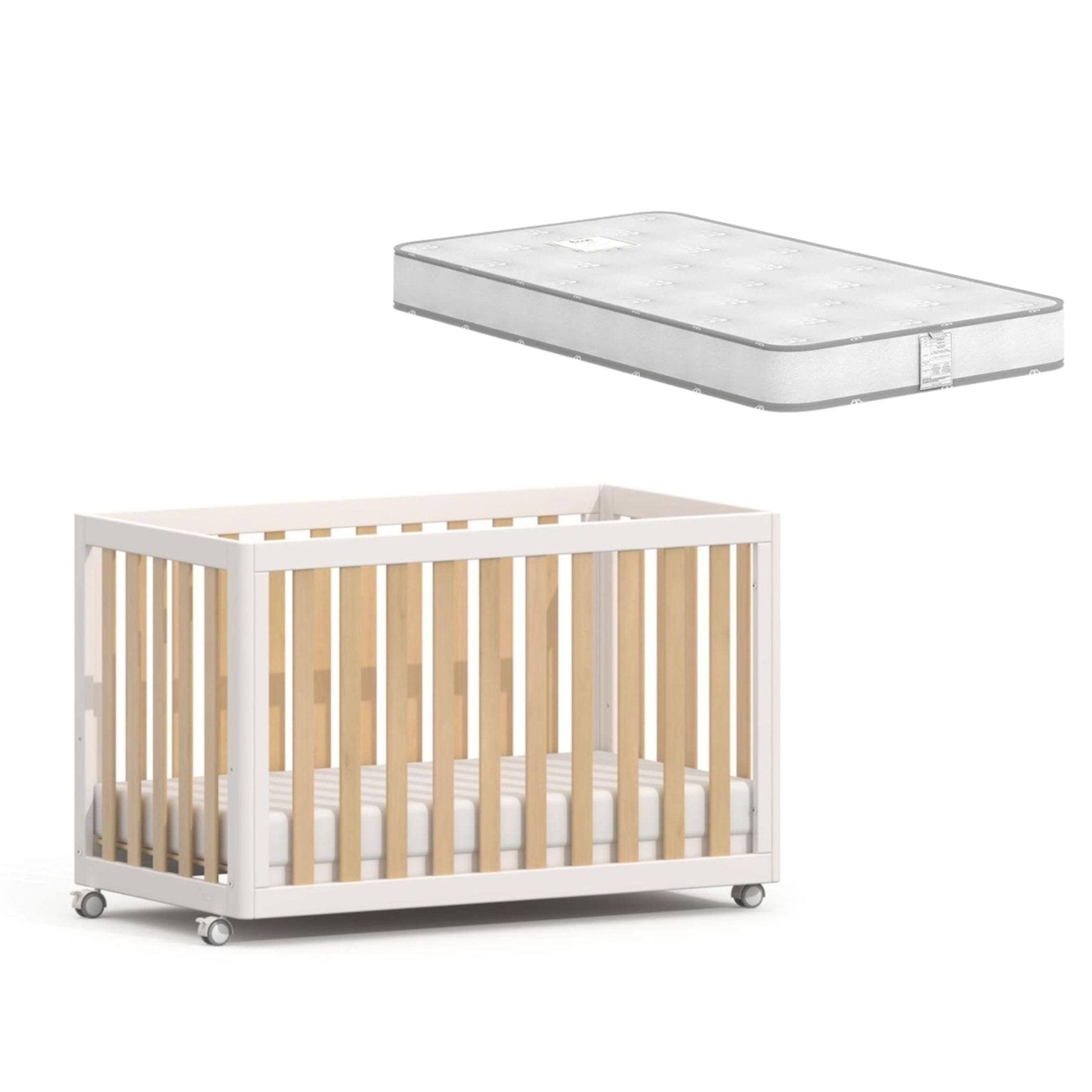 Turin Compact Baby Cot with Pocket Spring Mattress