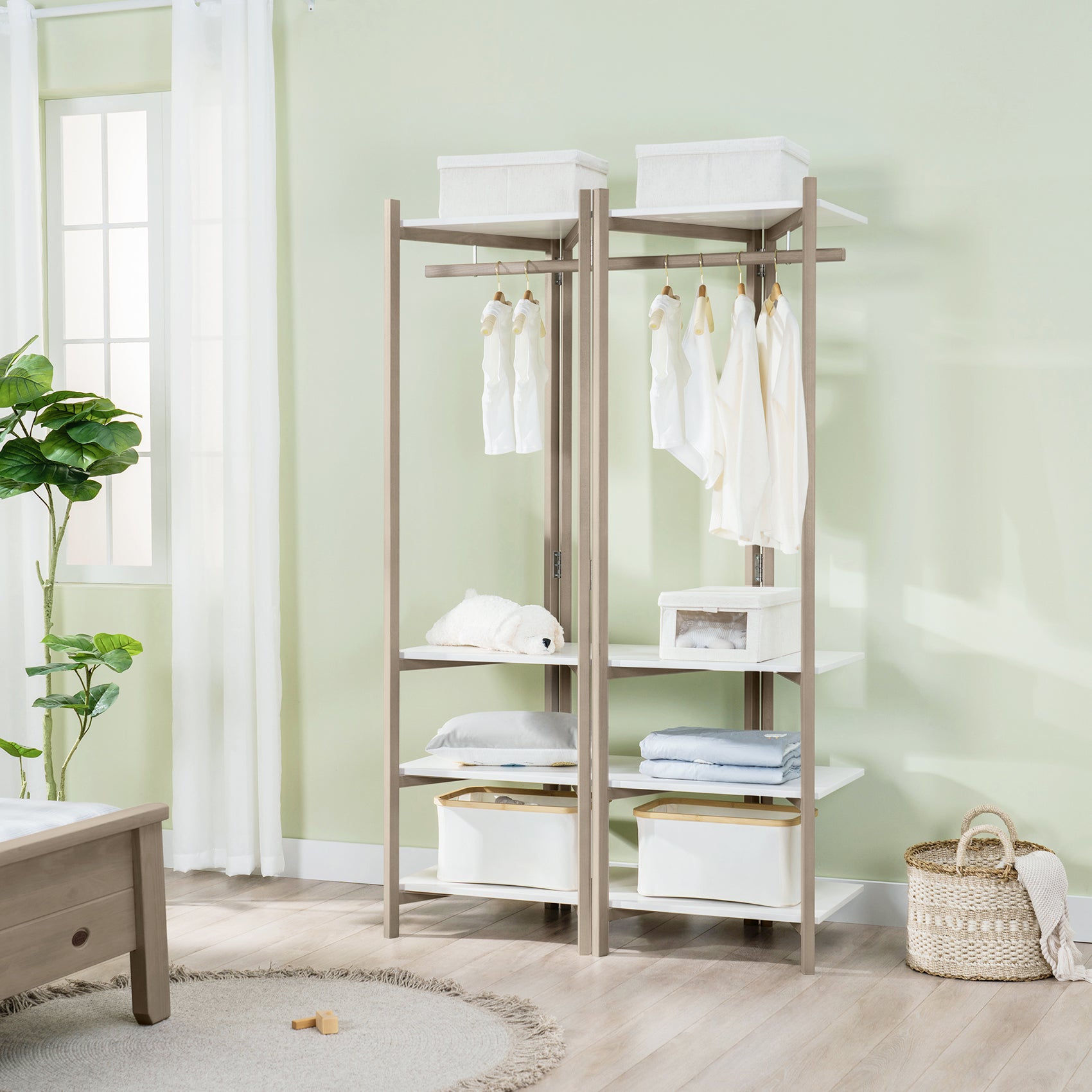 Easy-Move Open Double Wardrobe