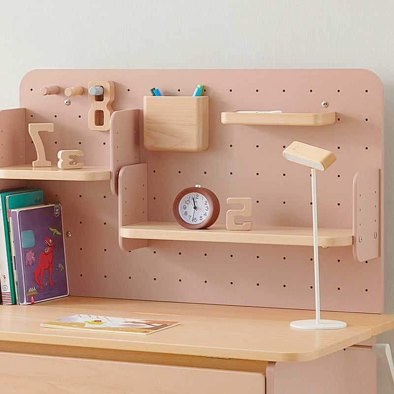 Ergonomic Pegboard Bookshelf Hutch (100cm)