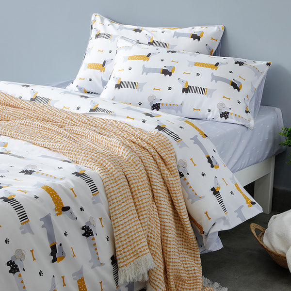 Sausage Dogs Single Bed Quilt Cover Set