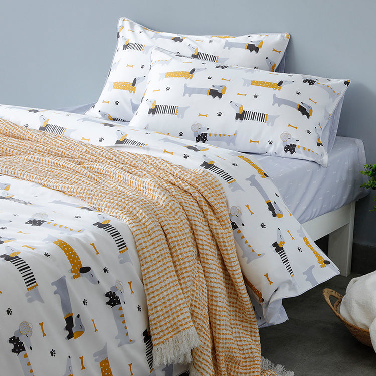 Sausage Dogs Single Bed Quilt Cover Set Boori Australia